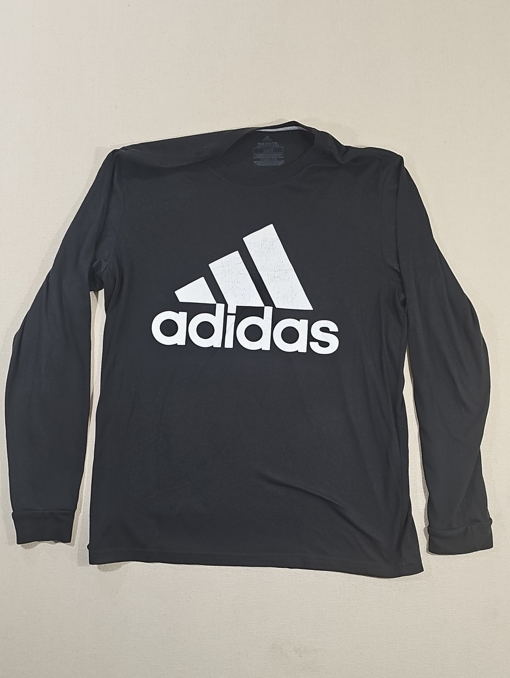 adidas Black Long Sleeve Shirt with White Logo